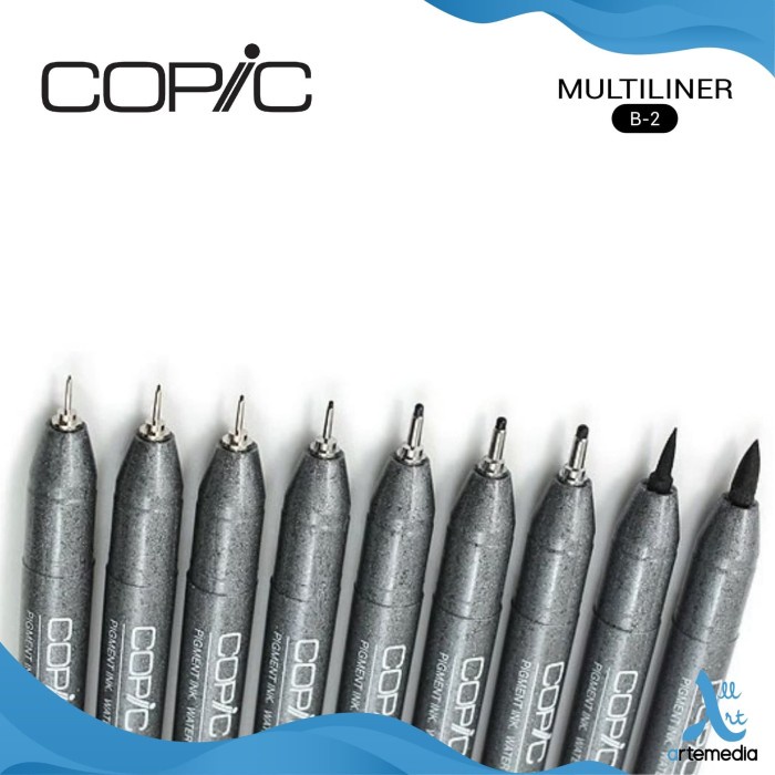 

Drawing Pen Copic Multiliner Black B-2 Set