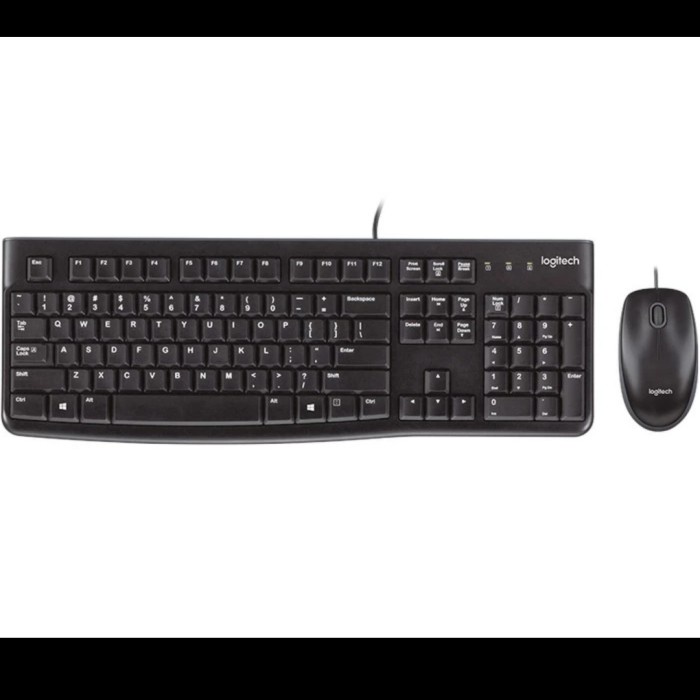 Keyboard Combo Logitech MK120 USB Mouse Keyboard Komputer