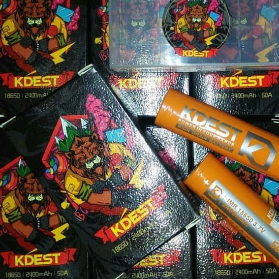 KDEST Authentic - 2400mah 50A 3.7v | Battery 18650 |Baterai Vape KDEST