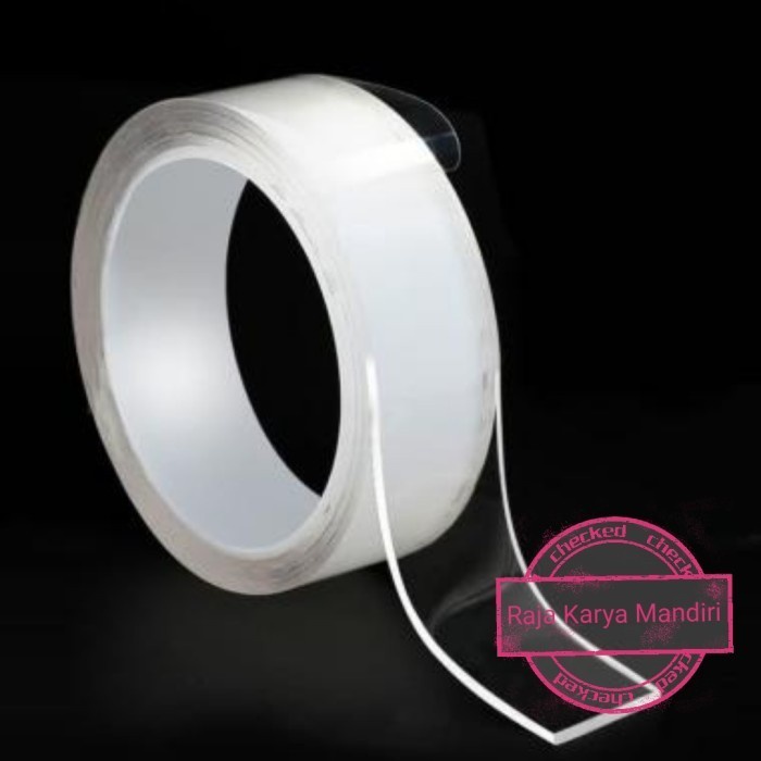 

VIPBAZAR Nano Tape Double Tape Isolasi 2 Sisi Dicuci Tanpa bekas 1 mtr