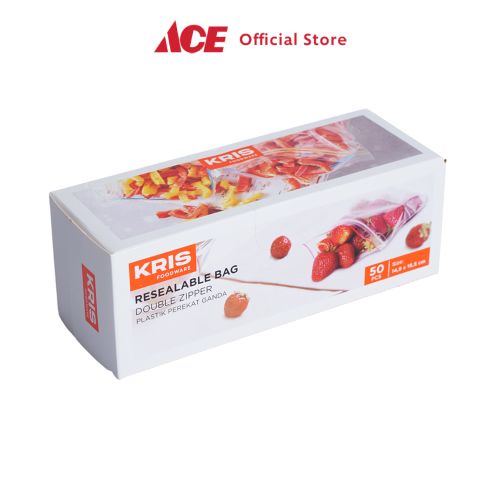 

Ace Kris Set 50 Pcs Plastik Makanan Sandwich Double Zipper Kantung Pembungkus Makanan Kantong Pengemas Food Packing