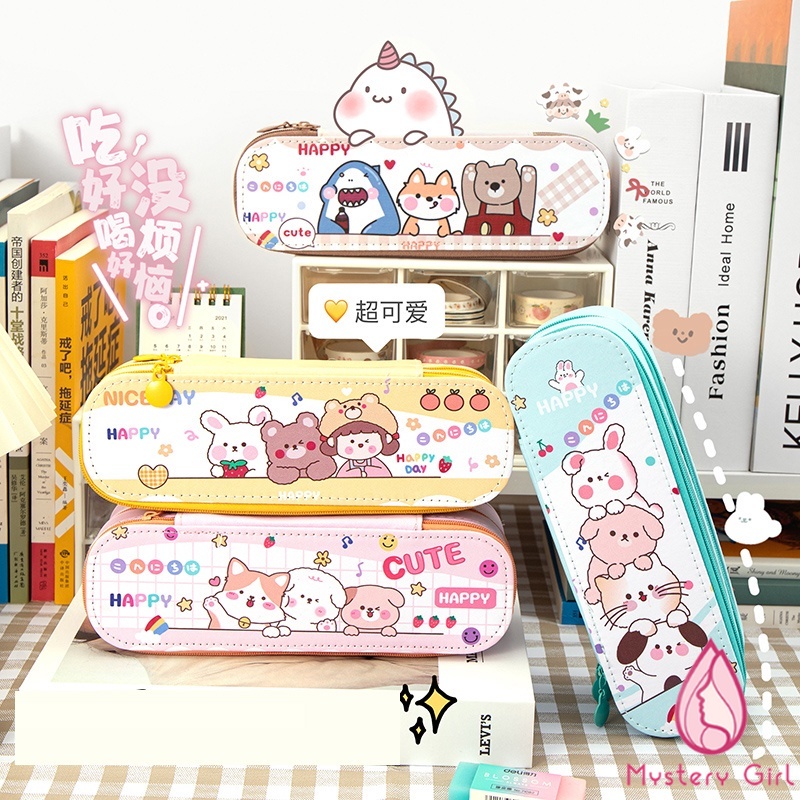 

Mysterygirl - KOTAK PENSIL 2 SUSUN MOTIF LUCU / TEMPAT PULPEN 2 SUSUN RESLETING ORGANISASI