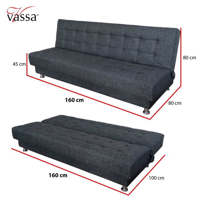 BERKUALITAS Sofa Bed Victor by Vassa Sofa  Sofabed  160 CM