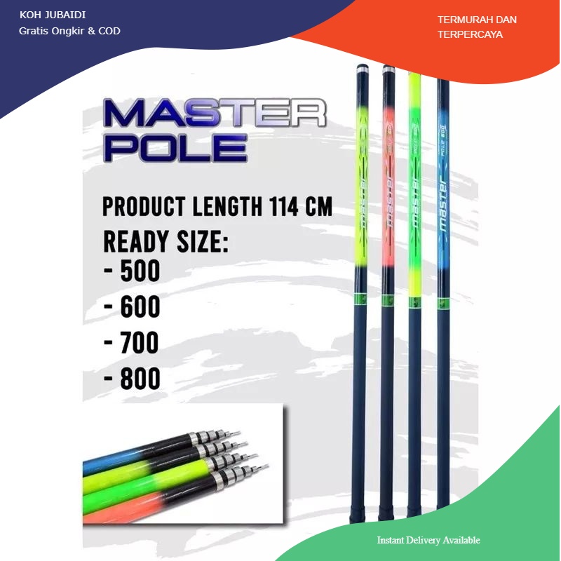 KOh jubaidi joran pancing tegek next master pole 6 m 7 m 8 m buat bendera murah laris semarang