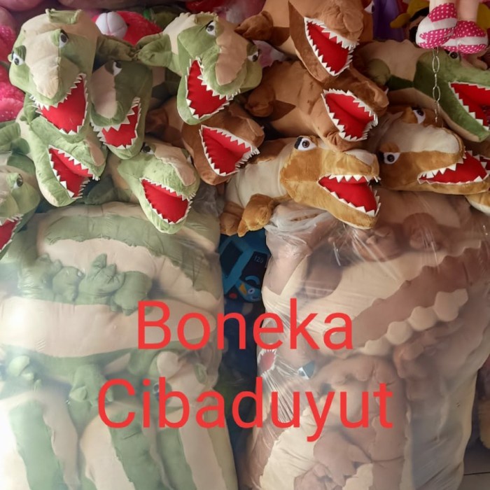 Boneka Buaya Besar 1 meter bagus - Cokelat