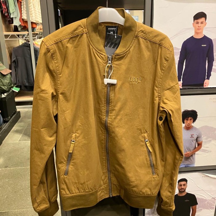 EIGER 1989 KRUST BOMBER JACKET - BROWN