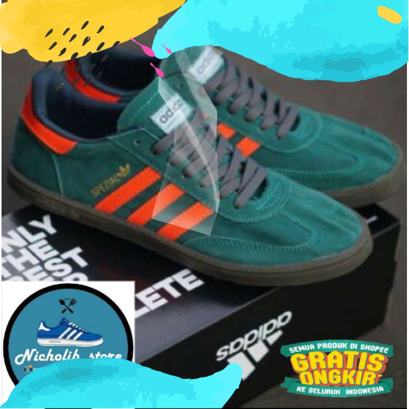 Sepatu adidas spezial hijau oren | sneaker adidas | adidas spezial | Sneaker adidas spezial casual/O