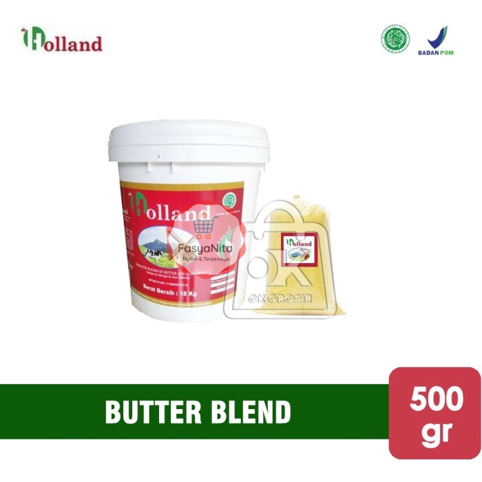 

Butter Blend De Holland Red / Unsalted Blend Butter Margarin (500 gr) - FasyAnita Mart Denpasar