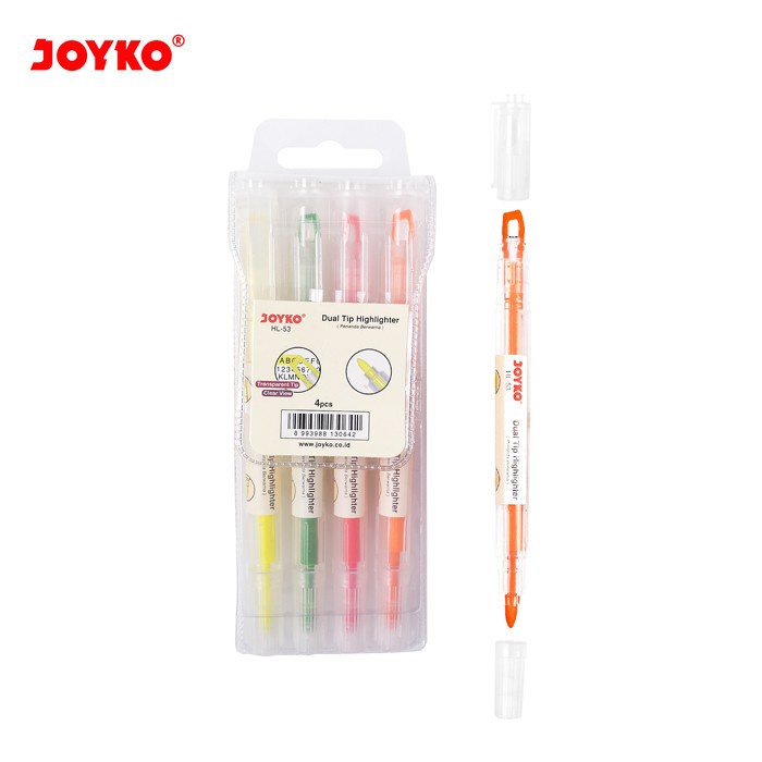 

Dual Tip Highlighter JOYKO HL-53 4 Warna