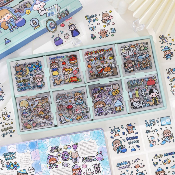 

200 Lembar / Box - Stiker Deco Waterproof Stiker Hias DIY - ROMANTIC SPRING