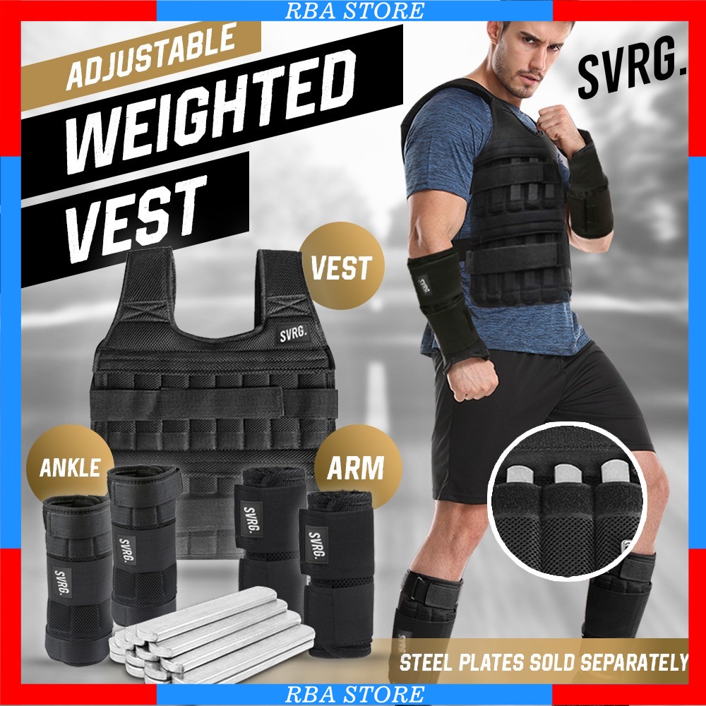 PROMO TERMURAH// Svarga Adjustable Weighted Vest - Wrist & Ankle Weight - Rompi Beban