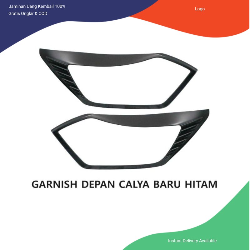 Garnish lampu hitam doff lampu depan Calya/Sigra new 2019-2022 Variasi mobil