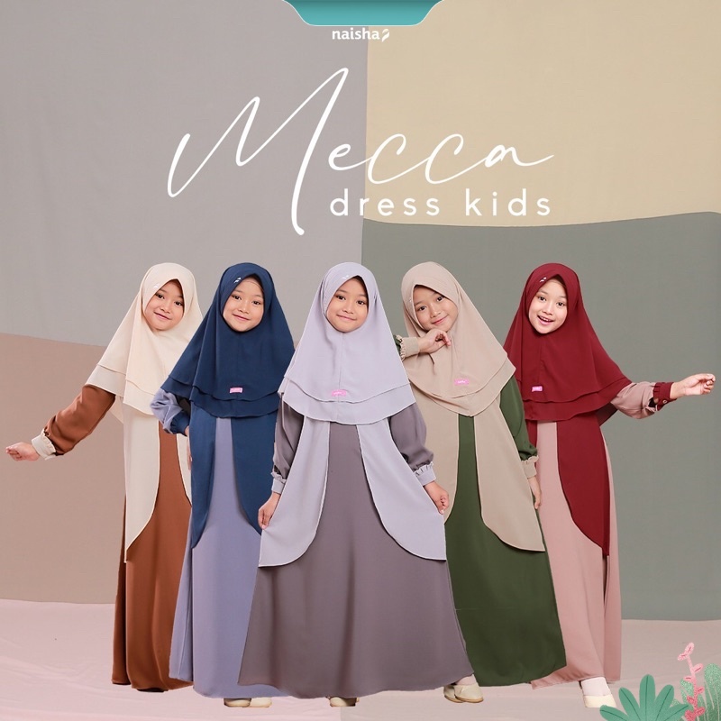 Mecca Dress Anak by Naishaofficial / Mecca Family Set / Gamis Anak / Dress Anak / Dress Kids / Sarim
