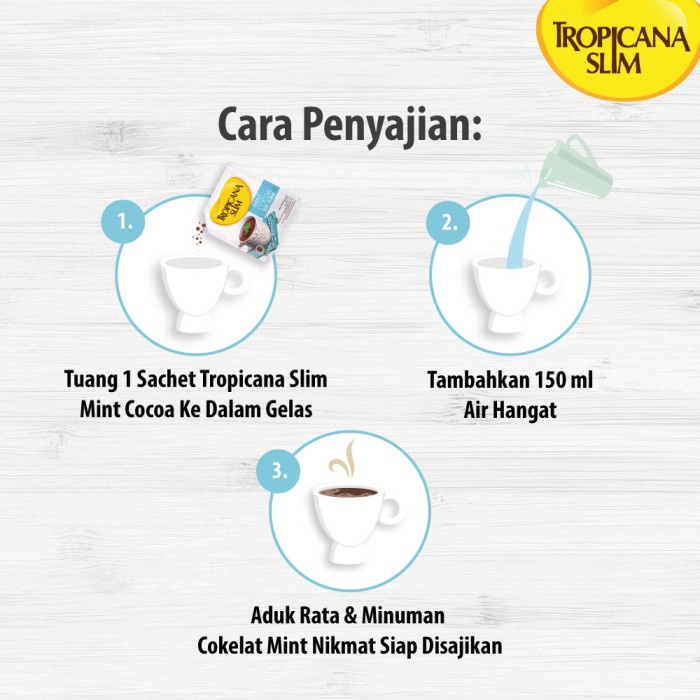 

✨PROMO✨ -Triple Pack: Tropicana Slim Mint Cocoa (4 Sch) - Minuman Bebas Gula