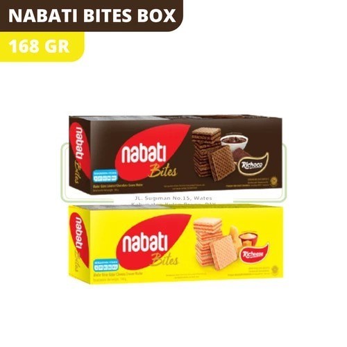 

[ORIGINAL BOSS] Wafer Nabati bites box 168g keju dan coklat Richoco