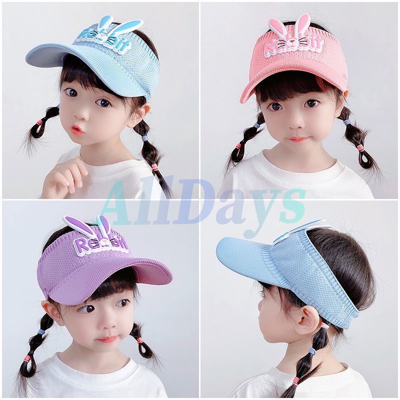 Rajut Karet Topi Anak Topi Anak Visor Pantai Sunshine Motif Raabbit Anak Visor Topi Pantai Sunshade Topi Baseball Anak Anti UV