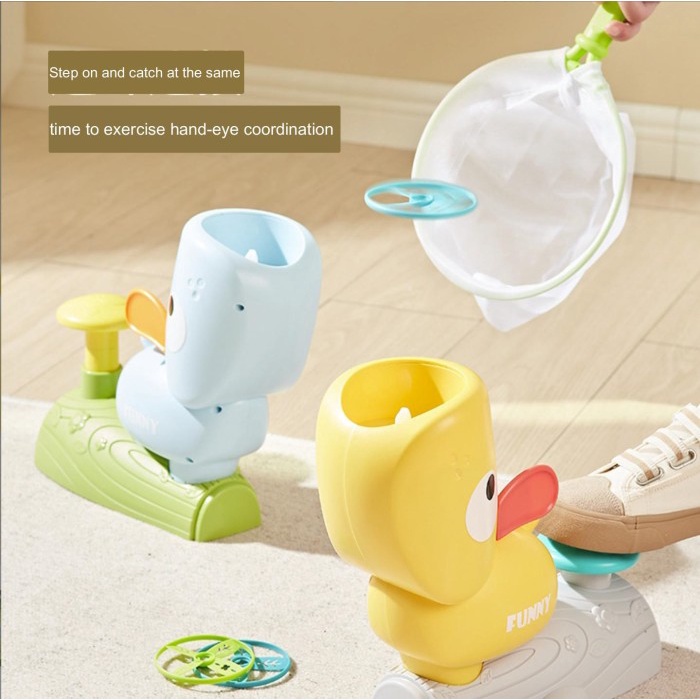 Mainan Piring Terbang, Flying Frisbee Toys, Mainan Aktifitas Olahraga Anak Tekan Kaki Frisbee