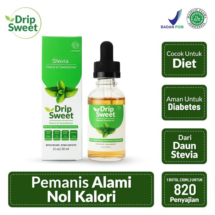 

Drip Sweet 30 ML Natural Sweetener Pemanis Alami Dripsweet Stevia
