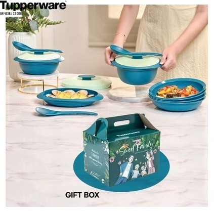 TUPPERWARE PRASMANAN WADAH SAJI PIRING PLASTIK 1 SET SWEET FAMILY BELI