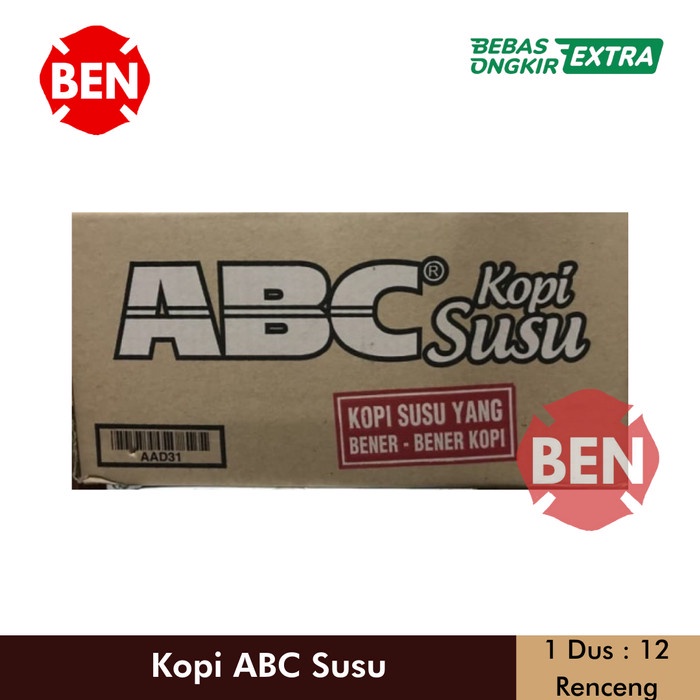 

Kopi Abc Susu 1 Dus / 12 Renceng / Renteng / 120 Sachet / Grosir / 31G