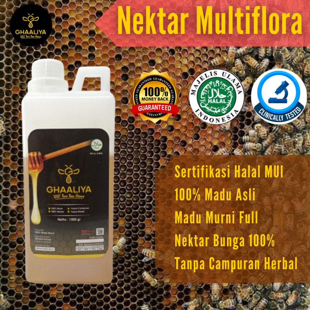 

Madu Murni Nektar Bunga Multifora Untuk Kekebalan Tubuh Asli Tanpa Campuran Herbal 100% Original Resmi BPOM