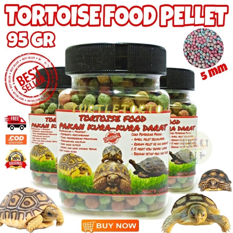 [95 GR] Makanan pakan pelet kura kura darat sulcata sulkata pardalis indian star aldabra russian tor