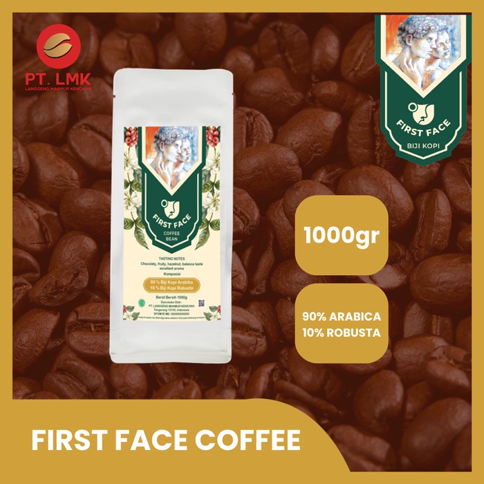 

First Face Coffee 90/10 Mix Blend Arabika Robusta Biji Kopi 1 Kg