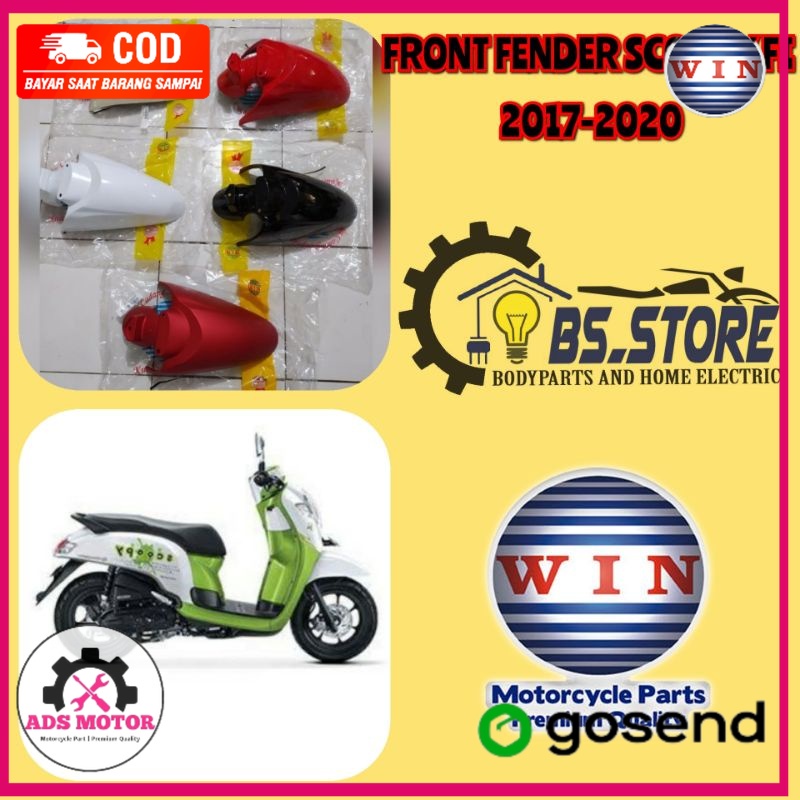 SPAKBOR DEPAN  SCOOPY FI 2018 2019 2020/ FRONT FENDER SCOOPY  hitam putih merah grey doff merah doff