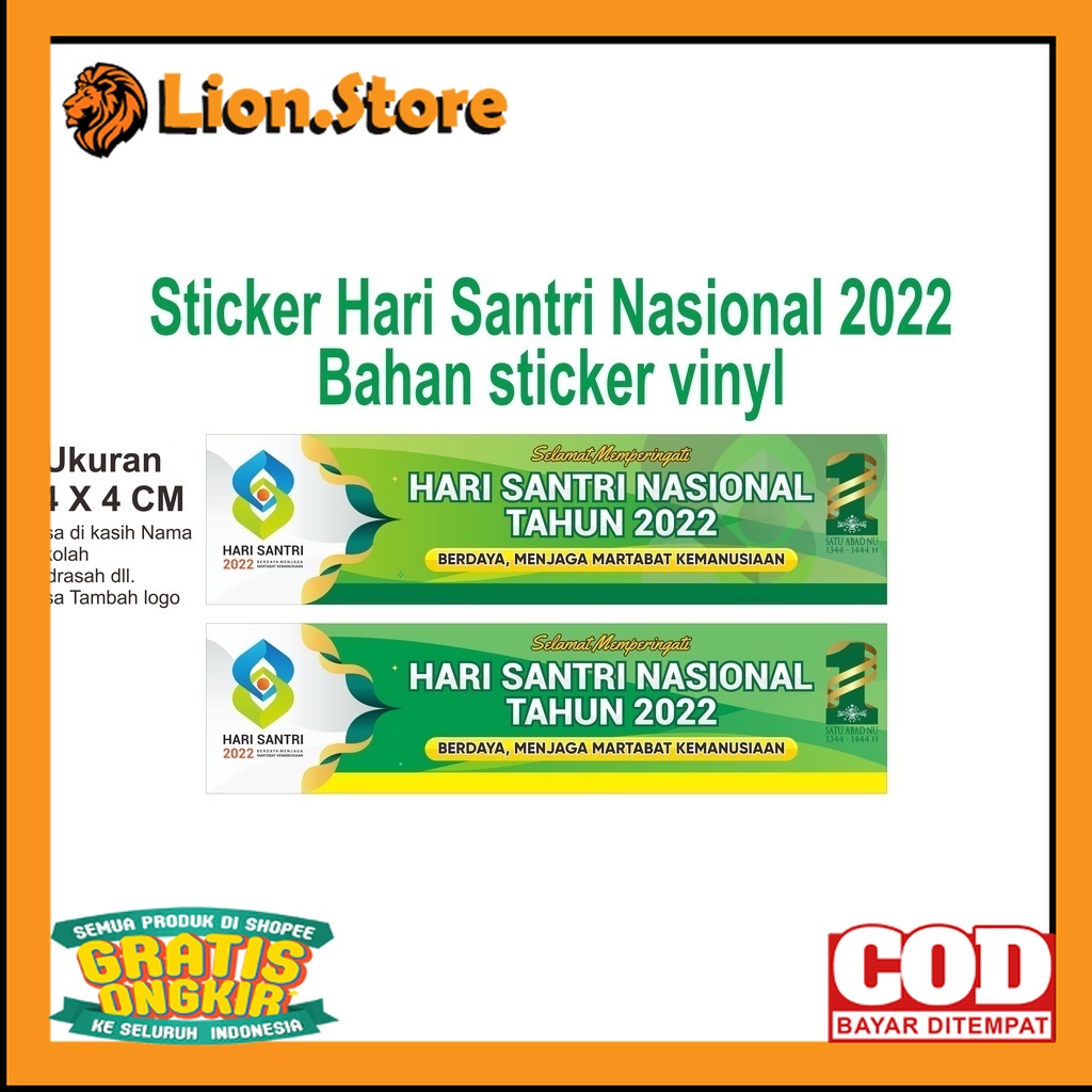 

KAOS SANTRI / HARI SANTRI NASIONAL 2023 //Sticker Hari Santri Nasional 2022