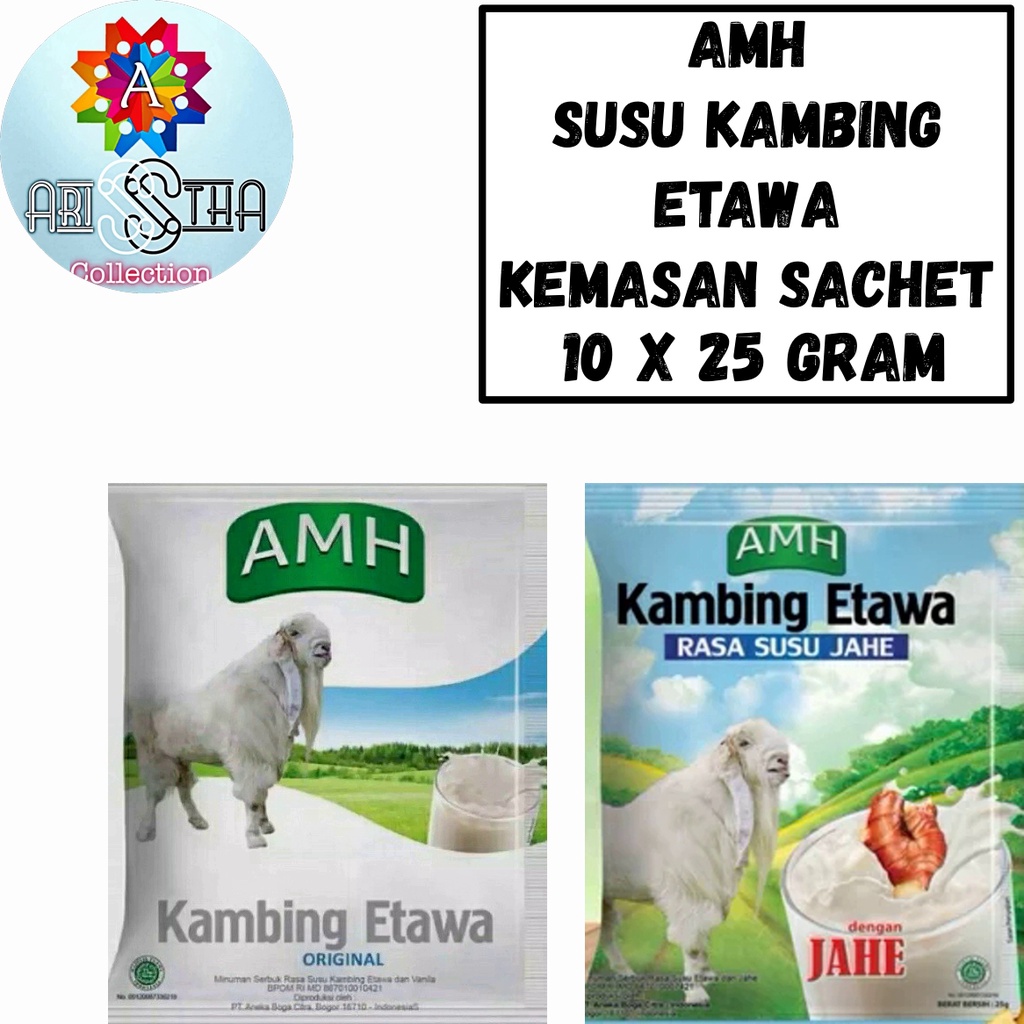 

Susu Kambing Etawa AMH Kemasan Sachet 10 x 25 Gram Renteng