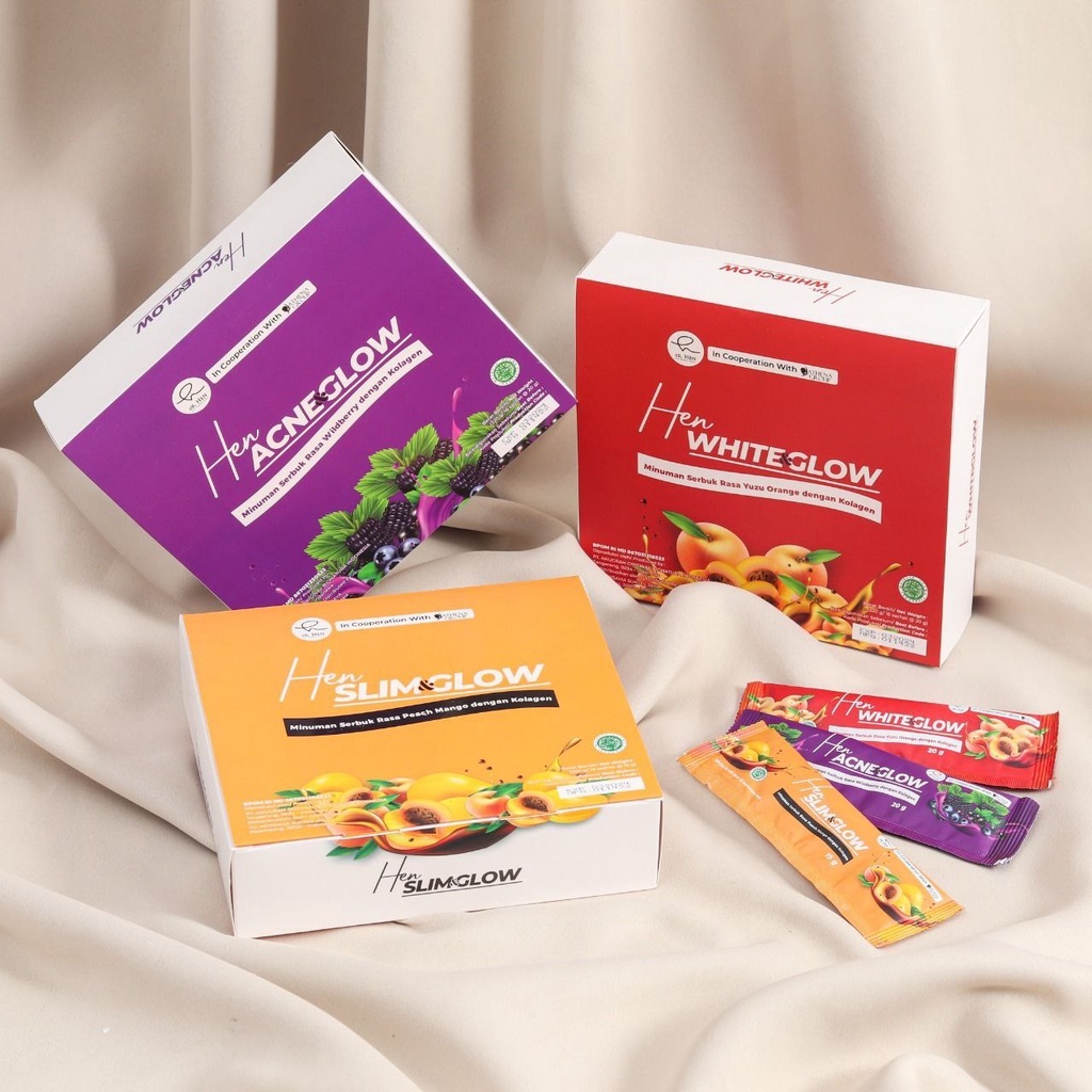 JRstore - dR Hen - Minuman Kolagen DNA Salmon Acne & Glow / White & Glow / Slim & Glow Collagen Drin