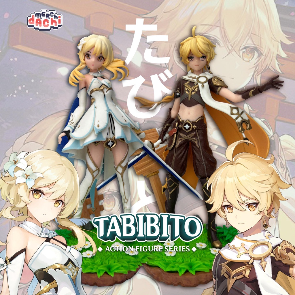 Action Figure Genshin Impact Lumine & Aether Toy [Tabibito Series]
