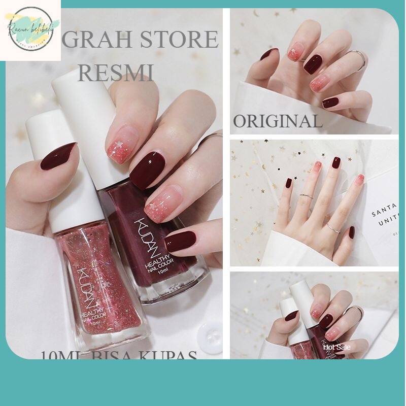 Kutek 10ML kutek Halal kutek Peel Off kutek Muslimah Bisa Dikupas Bisa Untuk Sholat Kuteks (COD)