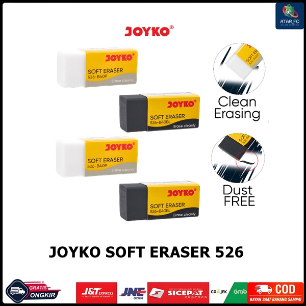 

Penghapus Eraser Joyko 526-B40 Hitam Putih Harga 1pcs