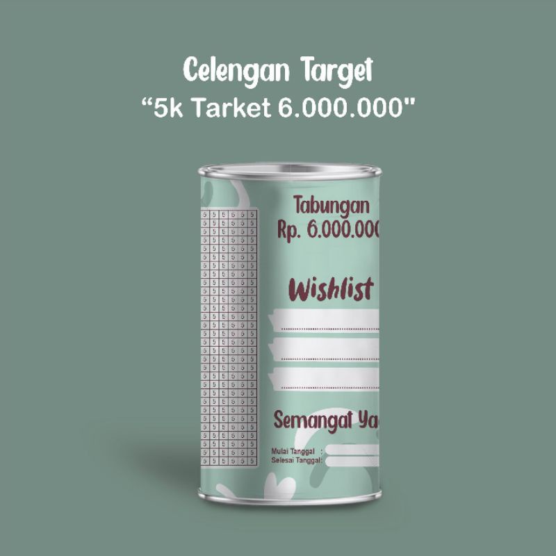 CELENGAN TARGET MURAH CELENGAN VIRAL CELENGAN TIKTOK TABUNGAN BUKA TUTUP ( MEDIUM 5 RIBU TARGET 6 JU