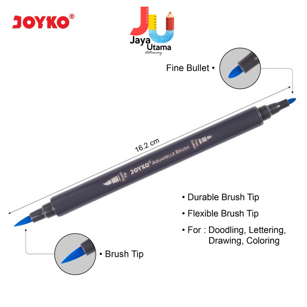 

Joyko Color Brush Pen Pena Kuas Warna CLP-43 12 Warna Color