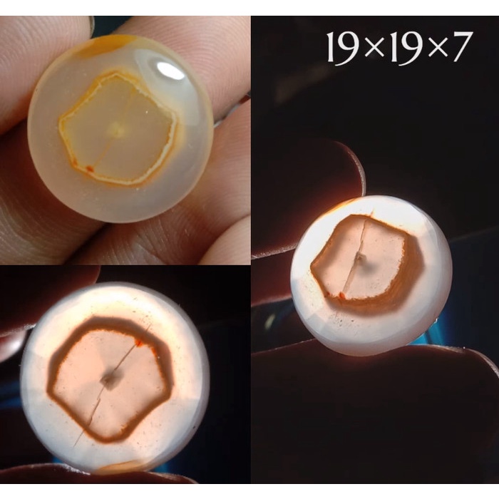 Natural Batu Akik Kristal Motif Gambar Sumur Mata Air Tembus UnikAntik