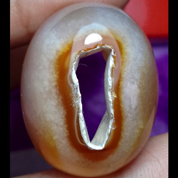 Natural Batu Akik Pandan Kapas Semu Nanas Sutra Merah Lumut OliAntik38