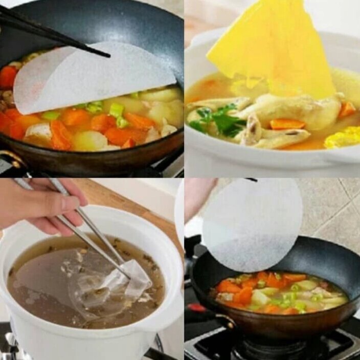 12 pcs Kertas Penyerap Minyak Oil Filter Paper