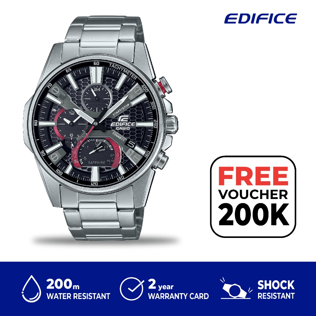 Casio Edifice Jam Tangan Pria Analog - EQB-1200D-1ADR
