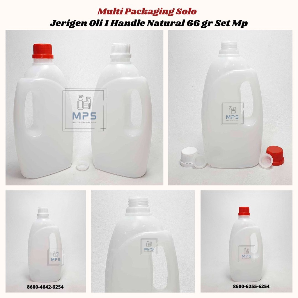 Jerigen 1 Liter Handle Natural Hdpe / Jerigen / Jerigen 1 Liter / Jerigen Softener / Jerigen Putih