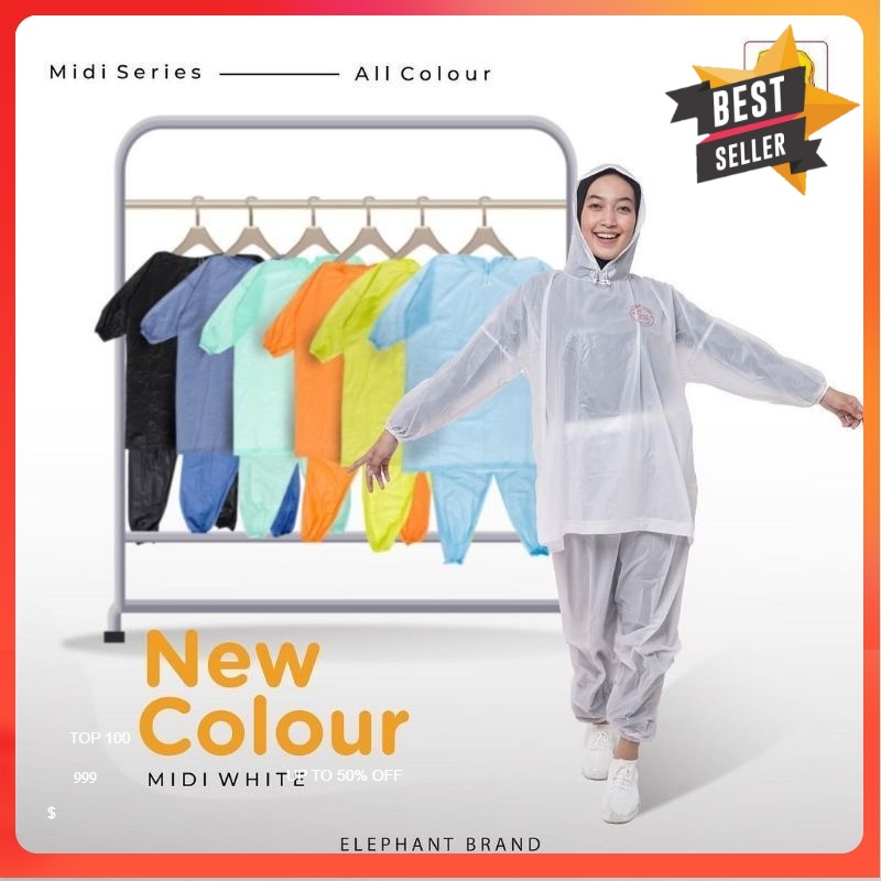 JAS HUJAN MIDI Elephant Brand Jas hujan Traveling