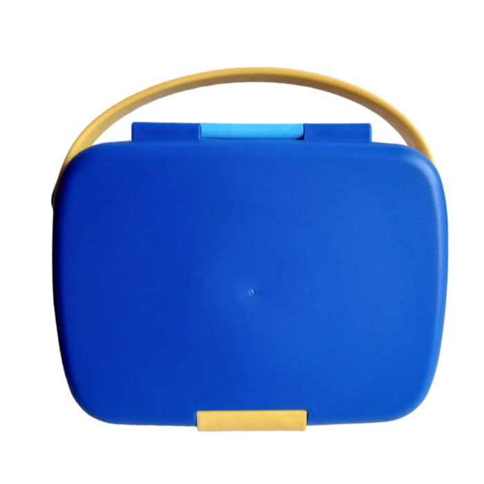 BENTO LUNCH BOX MIRIP MUNCHKIN/KOTAK MAKAN BENTO SEKAT ANTI TUMPAH - Biru