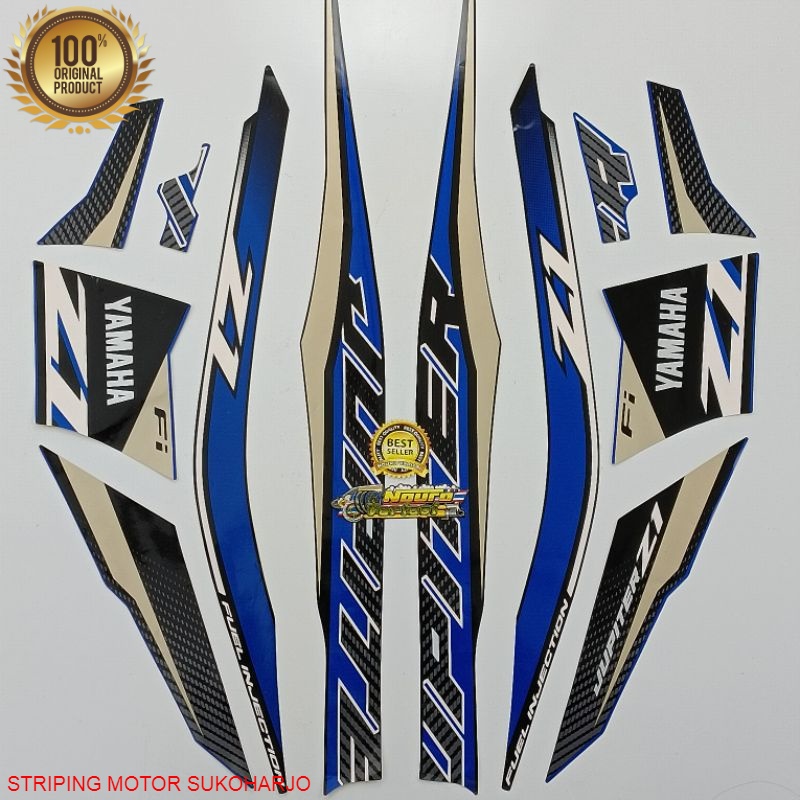 (ORI) striping yamaha jupiter z1 fi hitam biru 2021 list body standar berkualitas termurah KUALITAS 
