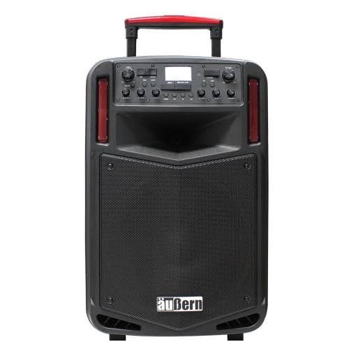 Agen New Professional Speaker Portable AUBERN  15inchi+2Mic BLUETOOTH+RADIO