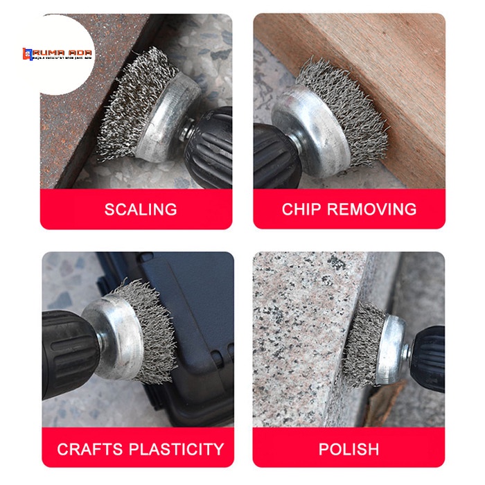 SIKAT KAWAT BOR LISTRIK SIKAT KAWAT MANGKOK 65MM KAWAT KUNINGAN