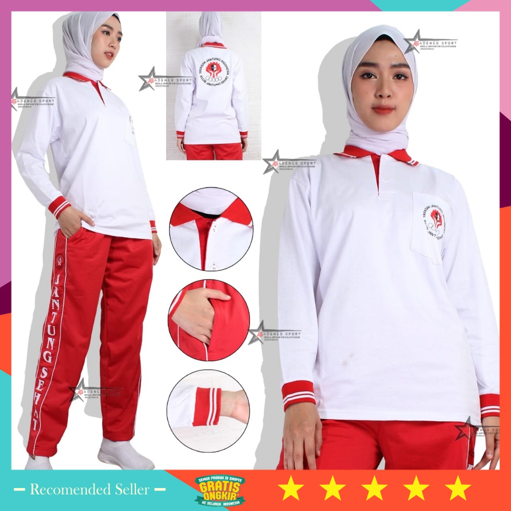 ⭐⭐⭐⭐⭐ Setelan Baju Muslimah Olahraga Terkini kekinan Sport / Setelan baju senam Jantung sehat / sera