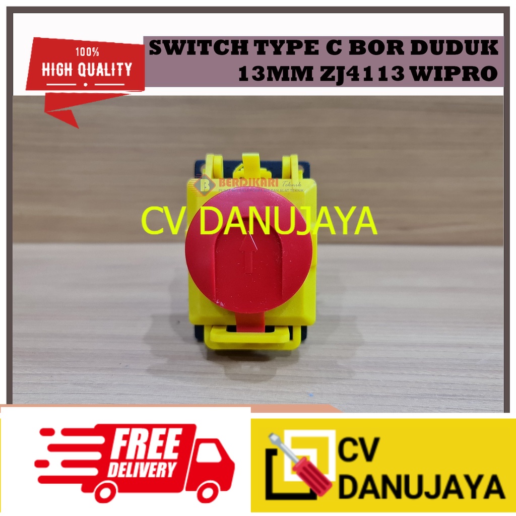Switch saklar on off bor duduk 13mm 13 mm type C ZJ 4113 ZJ4113 Wipro