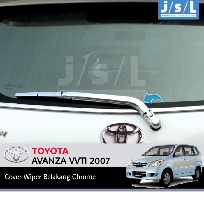 JSL Cover Wiper Avanza VVTI 2007 Rear Wiper Cover Chrome