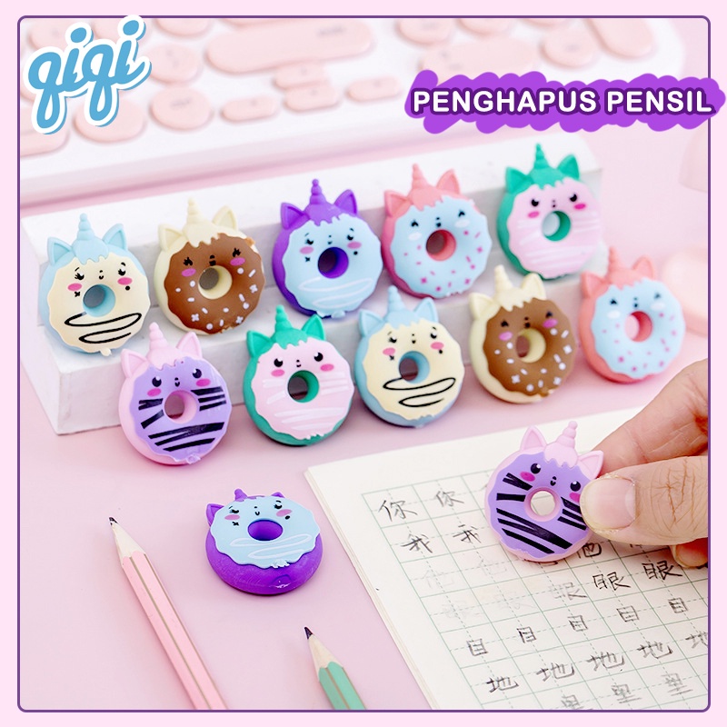 

PENGHAPUS PENSIL STIP PENGHAPUS LUCU ANEKA MOTIF/Penghapus Pensil Model Donat Penghapus Pensil Karakter - Qiqi Treasure